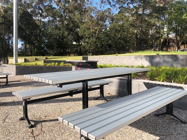 Barbecue and picnic tables